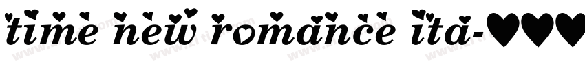 time new romance ita字体转换